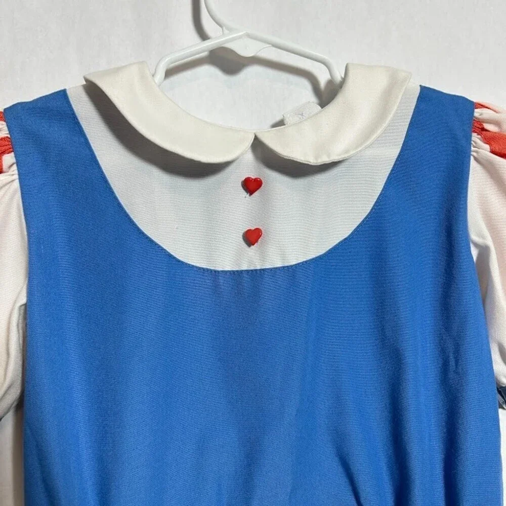 VTG 70s Snow White Costume Girls 6X Disney Wear Embroidered Dopey Dwarf